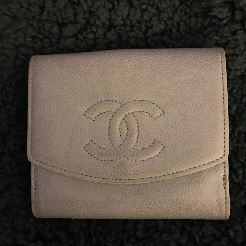 Chanel French grey wallet.